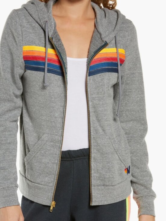 Aviator Nation Tops - Aviator Nation 5-Stripe Zip Hoodie Sz S
